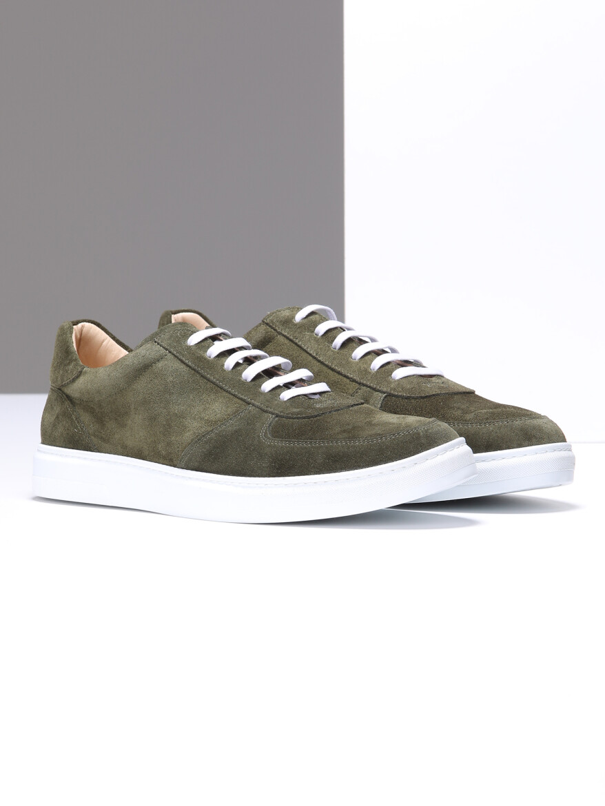 Khaki Suede Sneaker - 2