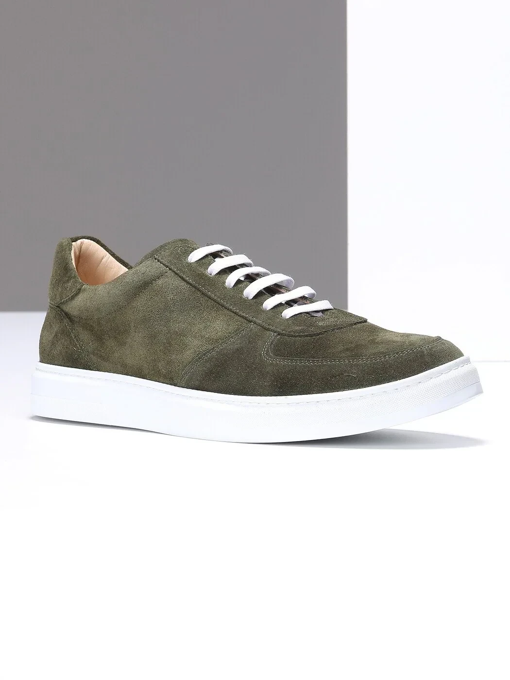 Khaki Suede Sneaker - 1