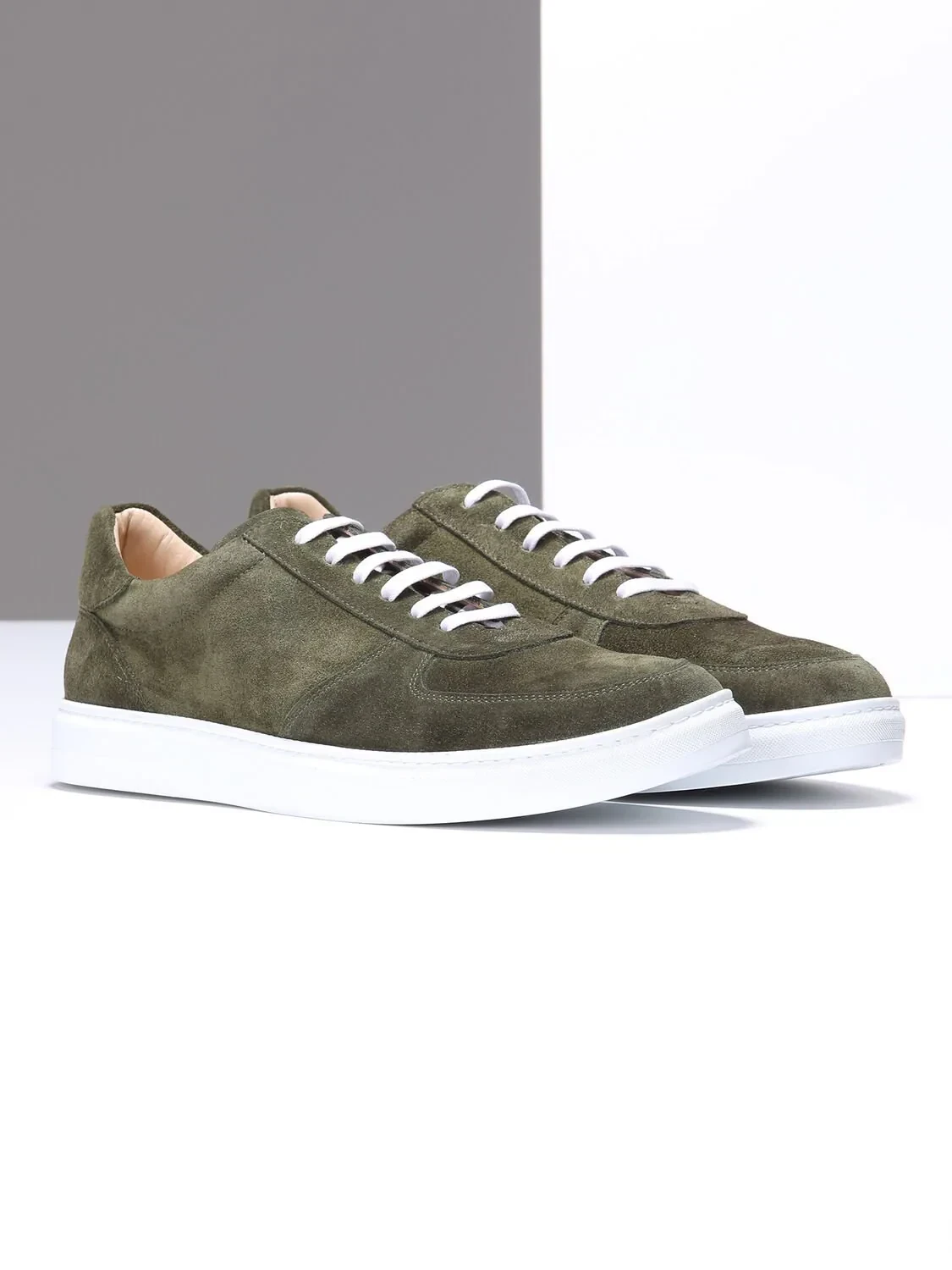 Khaki Suede Sneaker - 2