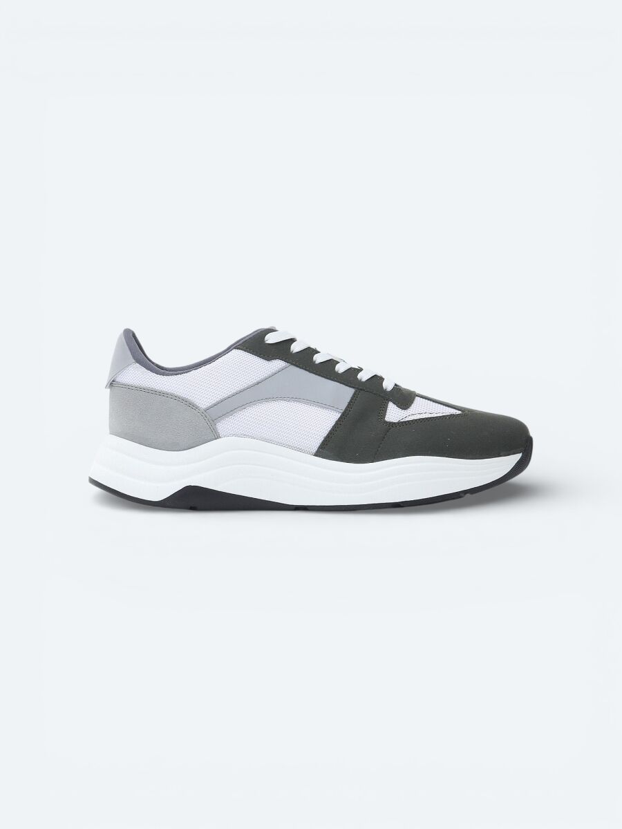 Khaki Suede Sneaker - 1
