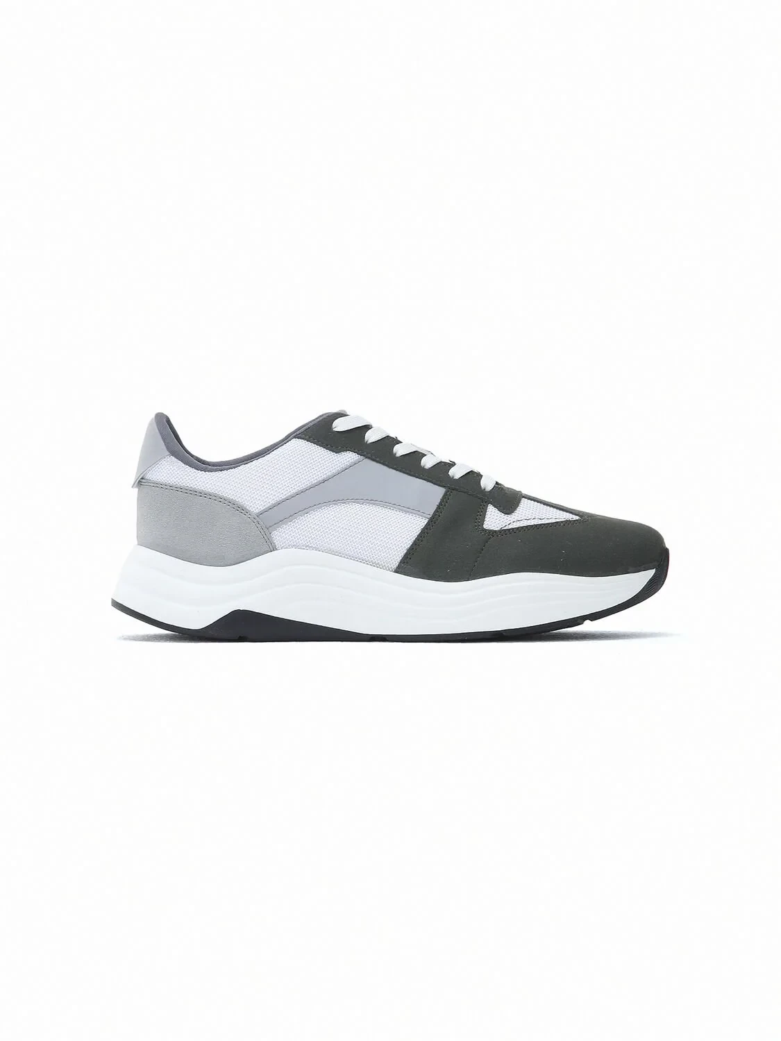 Khaki Suede Sport Sneaker - 1