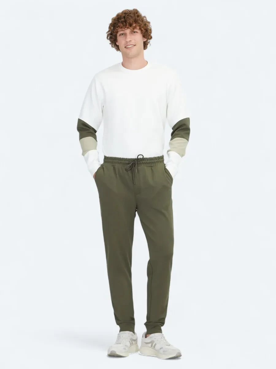 Khaki Sweat Pants - 1