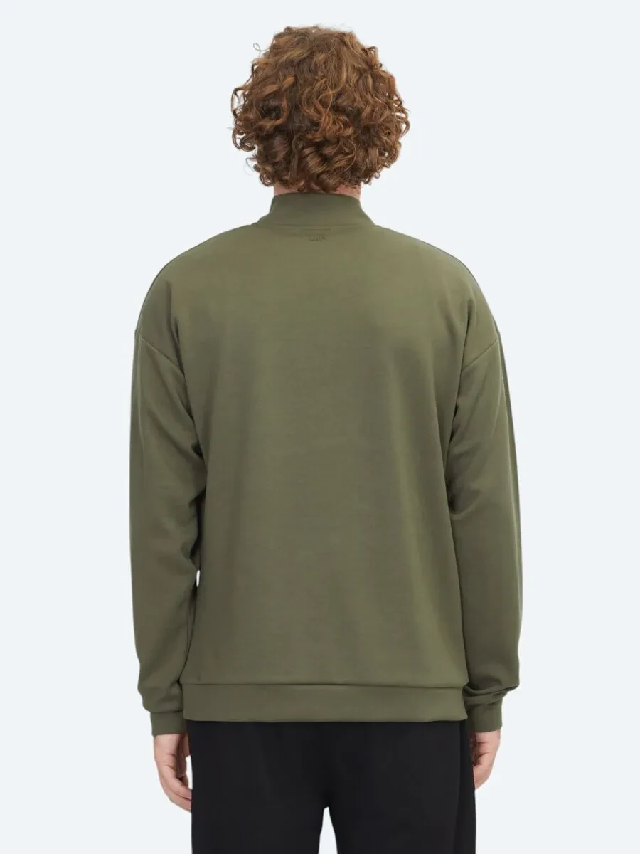 Khaki Turtleneck Sweatshirt - 5