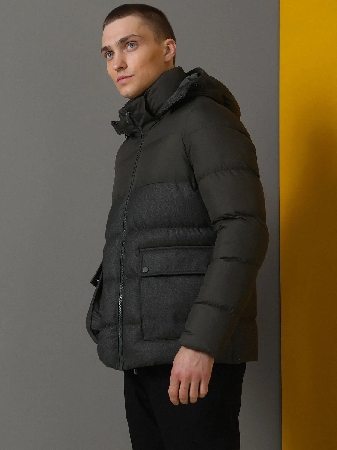 Khaki Weaving Coat - 4