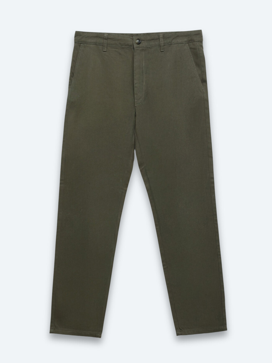 Khaki Weaving Jogging Fit Casual Cotton Blended Trousers - 6