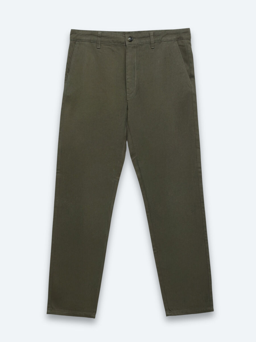 Khaki Weaving Jogging Fit Casual Cotton Blended Trousers - 6
