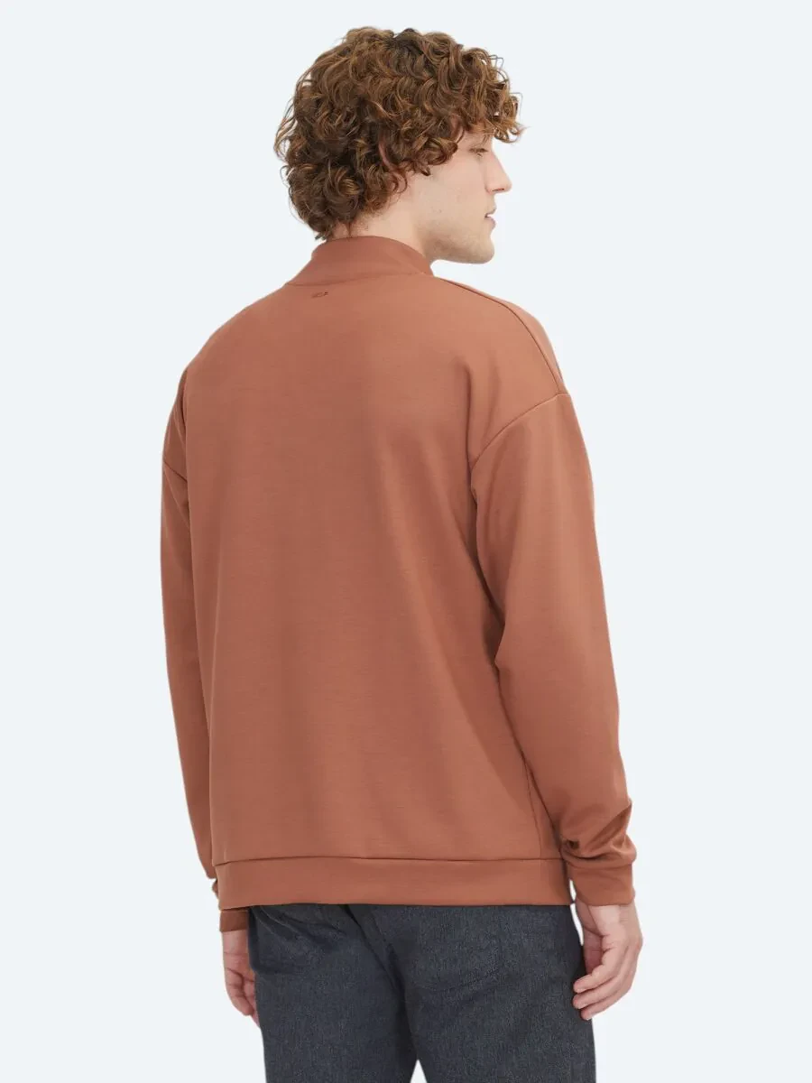 Kiremit Dik Yaka Sweatshırt - 5