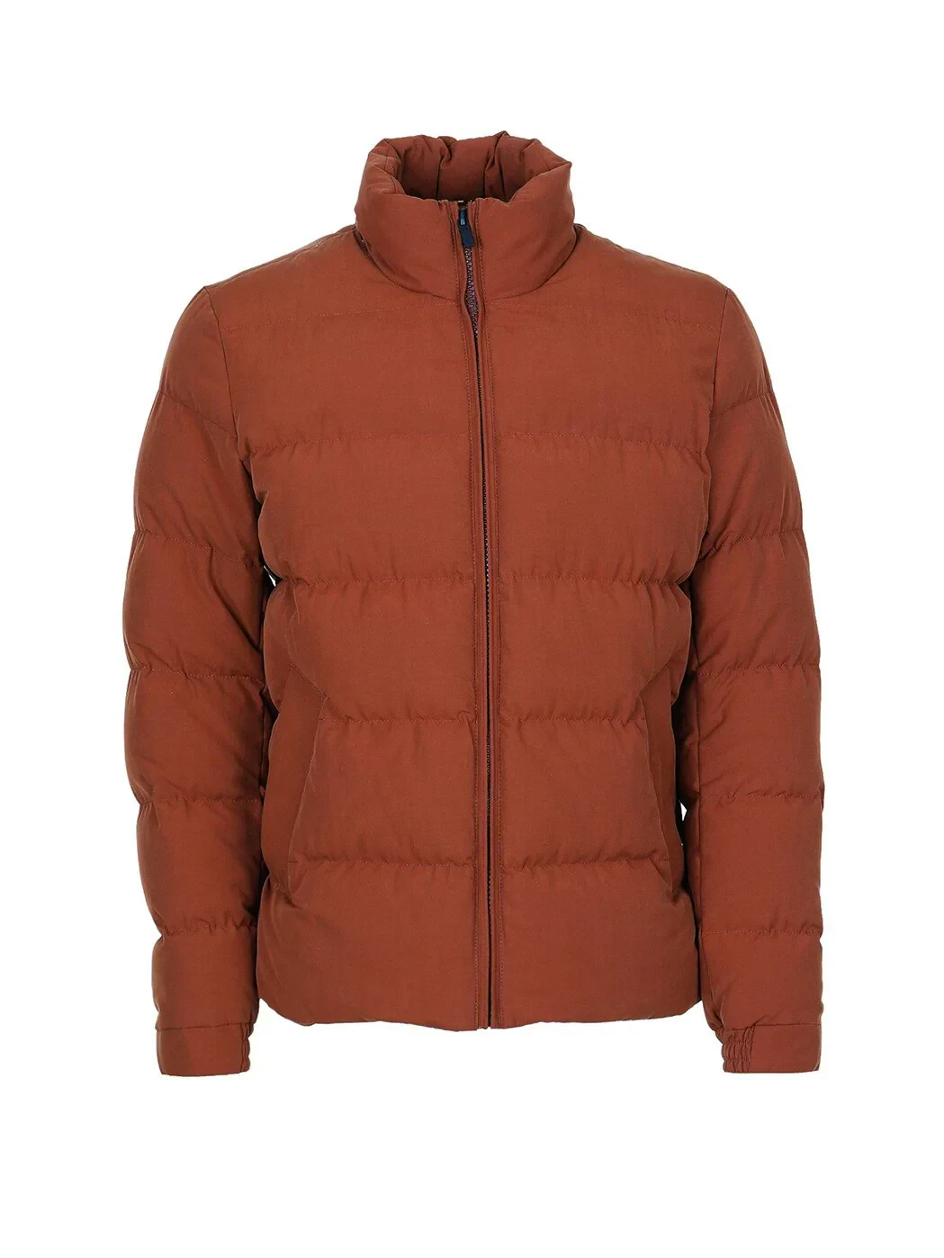 Kiremit Regular Fit Dik Yaka Casual Dokuma Mont - 6
