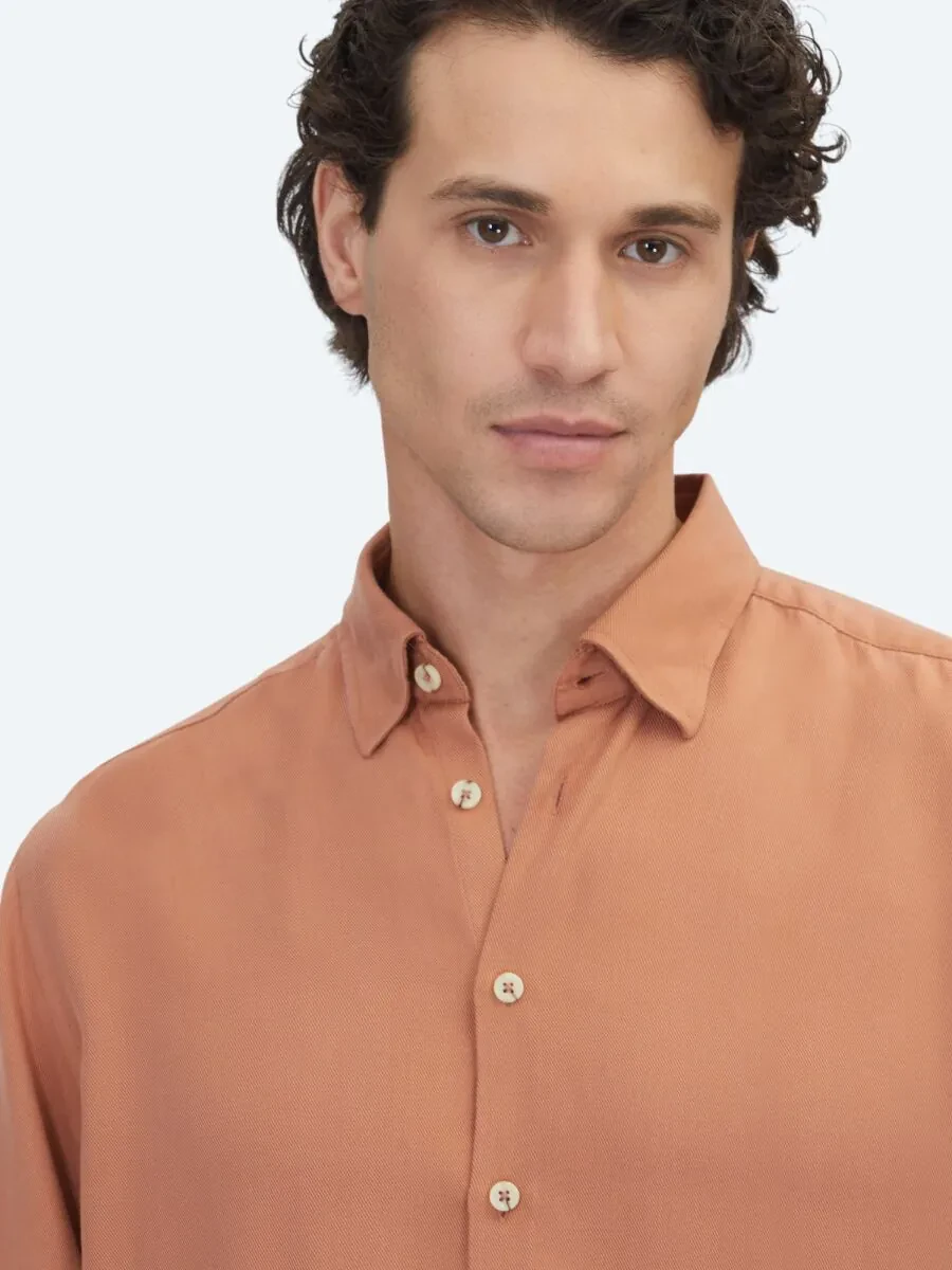 Kiremit Regular Fit Dokuma Casual Gömlek - 3