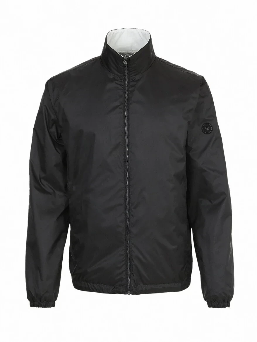 Kırık Beyaz Regular Fit Dik Yaka Casual Dokuma Çift Taraflı Mont - 12