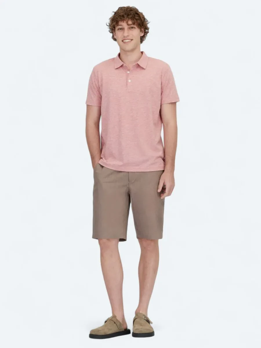 Kırmızı Polo Yaka Pamuk Karışımlı T-Shirt - 2