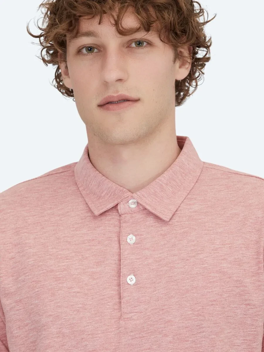 Kırmızı Polo Yaka Pamuk Karışımlı T-Shirt - 3