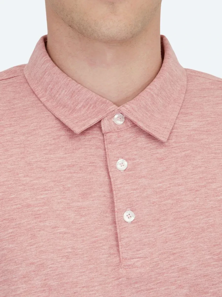 Kırmızı Polo Yaka Pamuk Karışımlı T-Shirt - 4