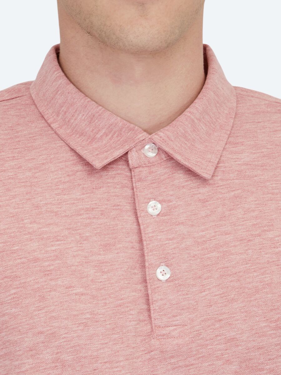 Kırmızı Polo Yaka Pamuk Karışımlı T-Shirt - 4