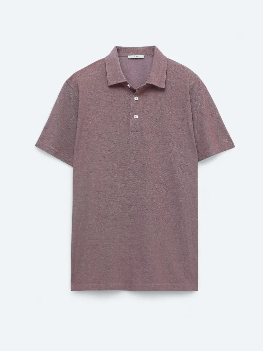Kırmızı Polo Yaka Pamuk Karışımlı T-Shirt - 6