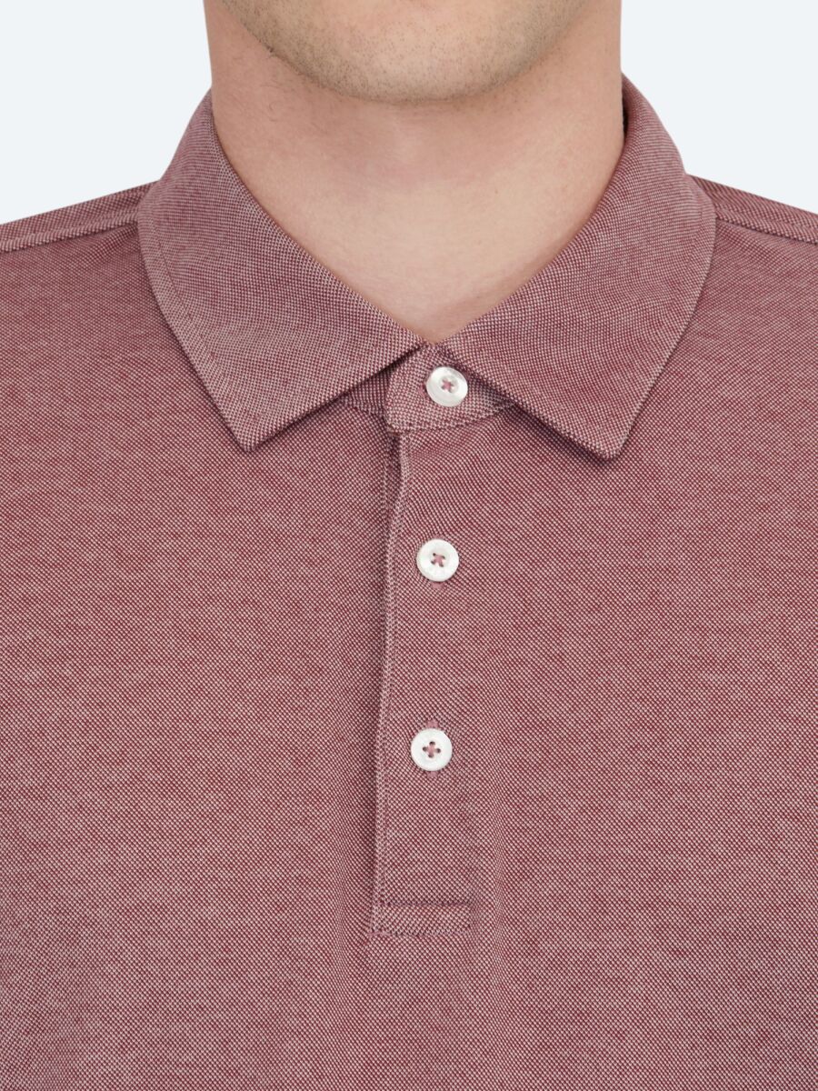 Kırmızı Polo Yaka Pamuk Karışımlı T-Shirt - 4