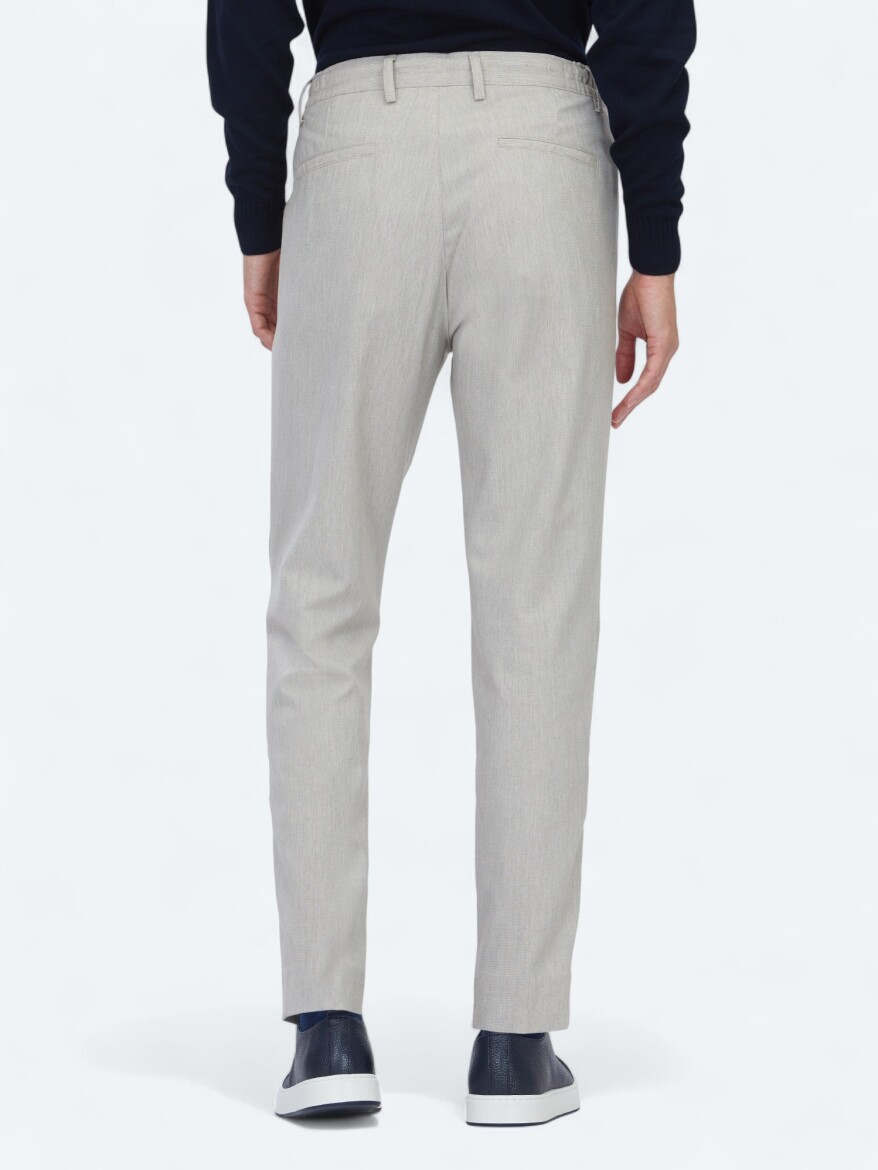 Koyu Bej Düz Dokuma Jogging Fit Casual Pantolon - 5