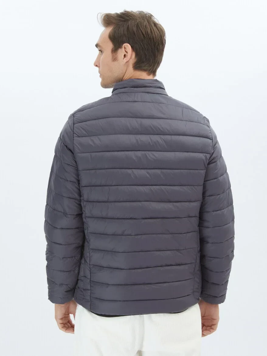 Koyu Gri Regular Fit Casual Dokuma Mont - 6