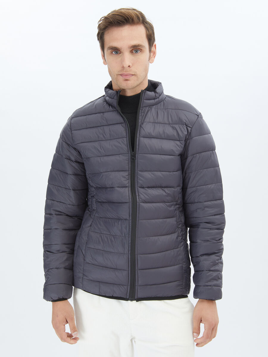 Koyu Gri Regular Fit Casual Dokuma Mont - 2