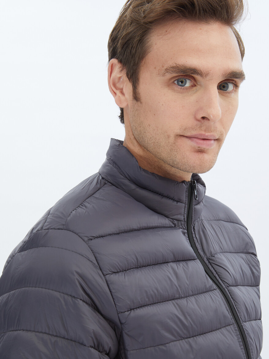 Koyu Gri Regular Fit Casual Dokuma Mont - 5