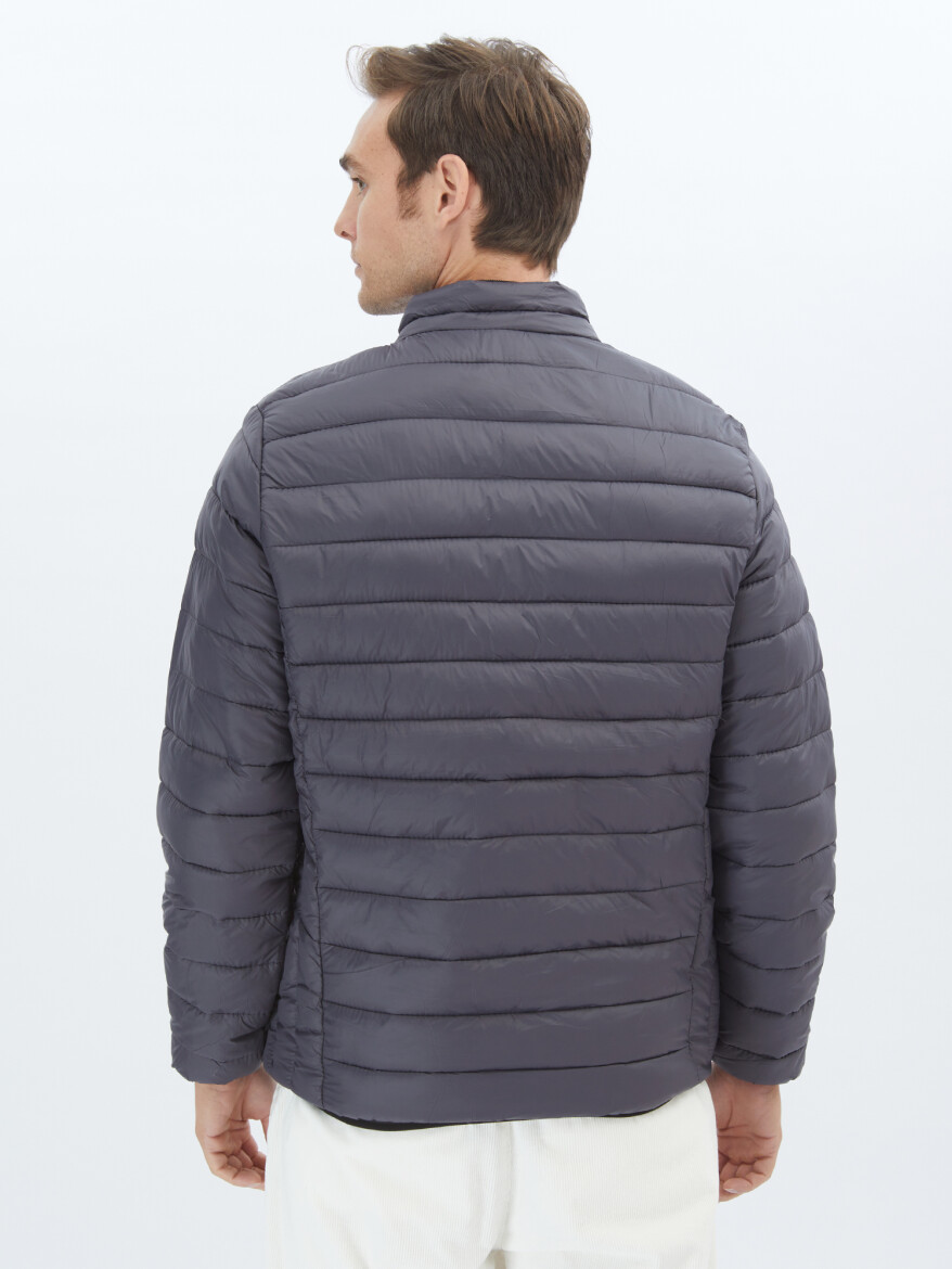 Koyu Gri Regular Fit Casual Dokuma Mont - 6