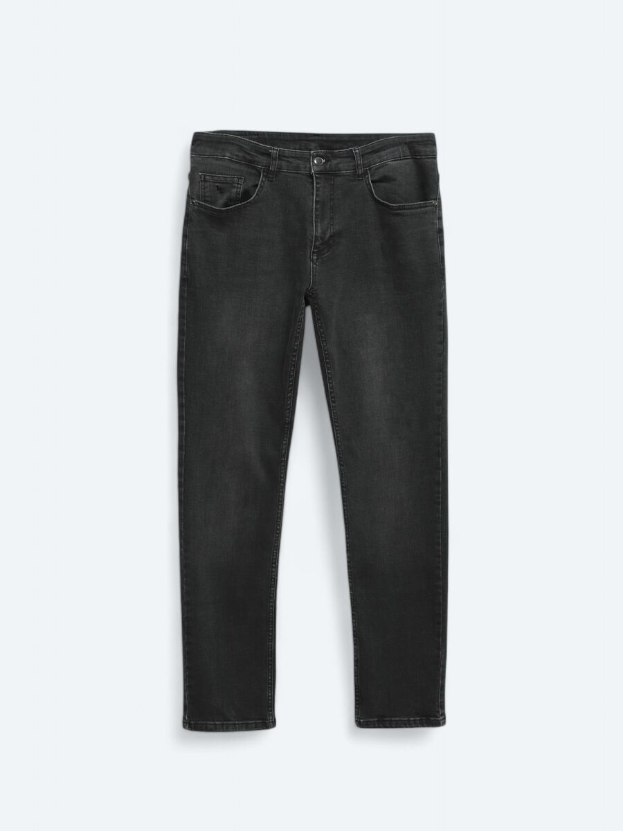 Koyu Gri Super Slm Fit Denim Pamuk Karışımlı Pantolon - 5