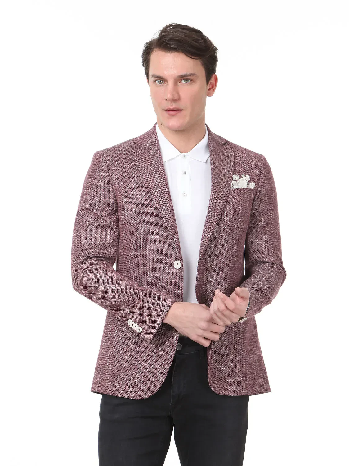 Koyu Kırmızı Mikro Regular Fit Ceket - 1