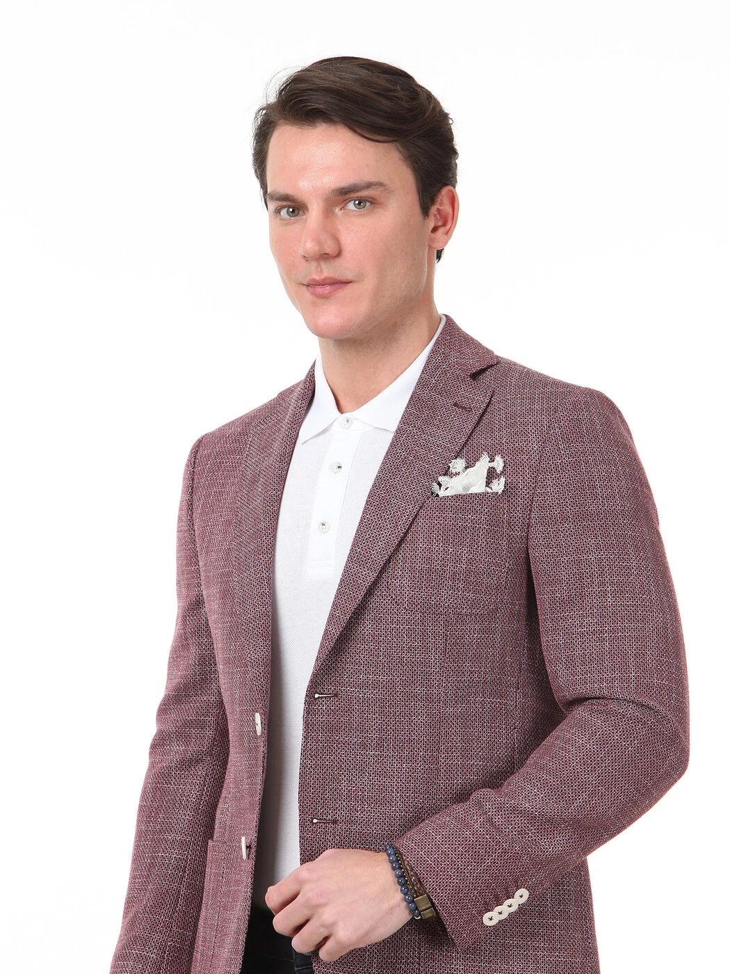 Koyu Kırmızı Mikro Regular Fit Ceket - 3