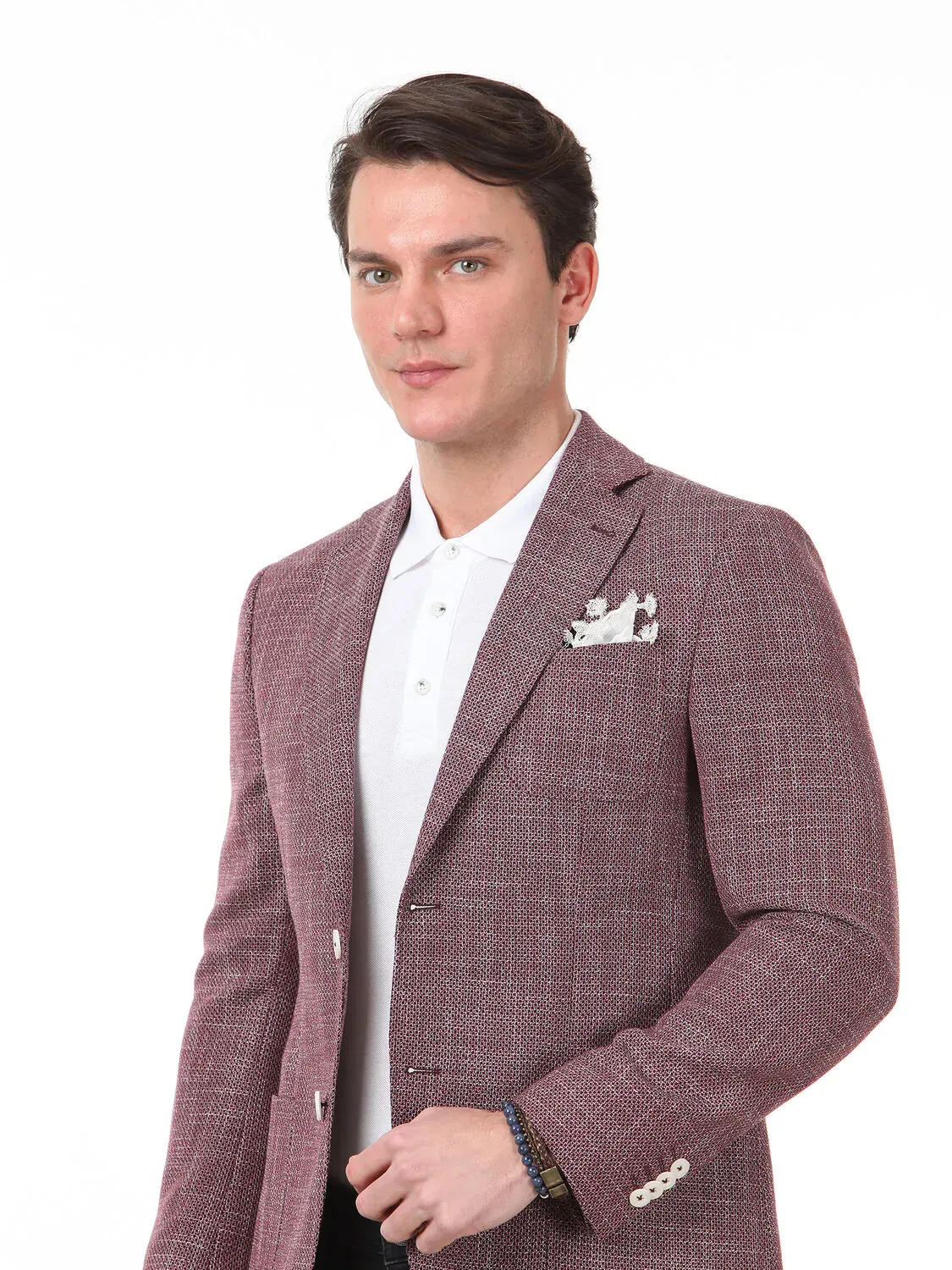 Koyu Kırmızı Mikro Regular Fit Ceket - 3