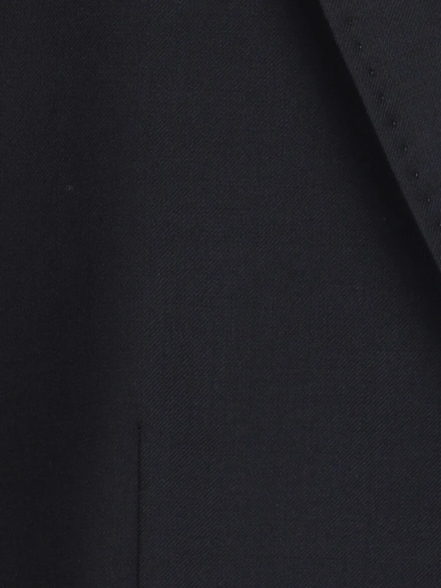 Koyu Lacivert Mikro Slim Fit %100 Yün Takım Elbise - 11