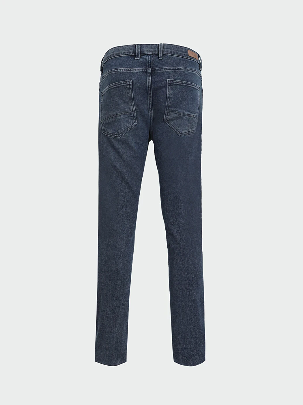 Koyu Mavi Slim Fit Denim Pamuk Karışımlı Pantolon - 6