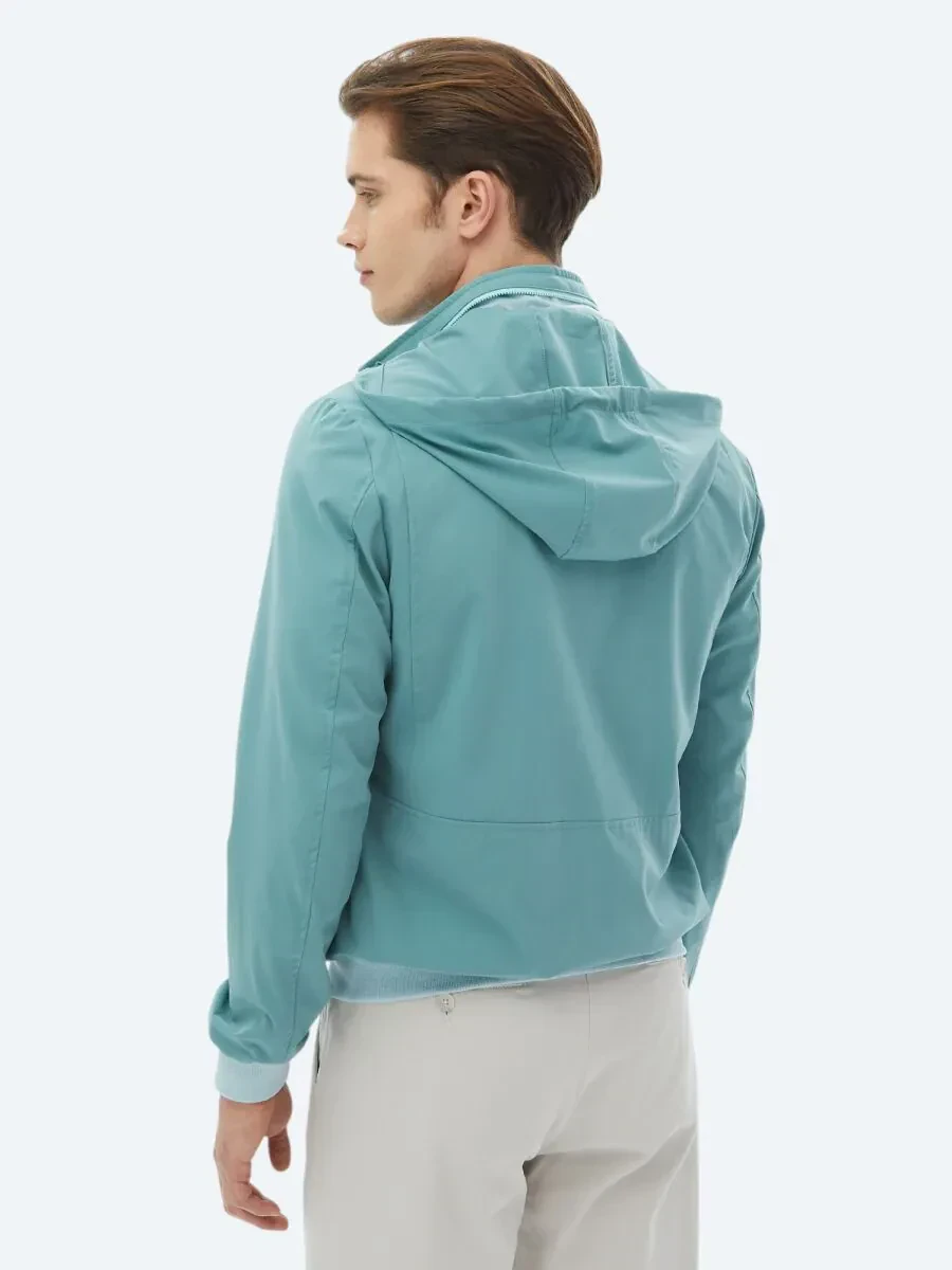 Koyu Mint Regular Fit Dik Yaka Casual Dokuma Mont - 9