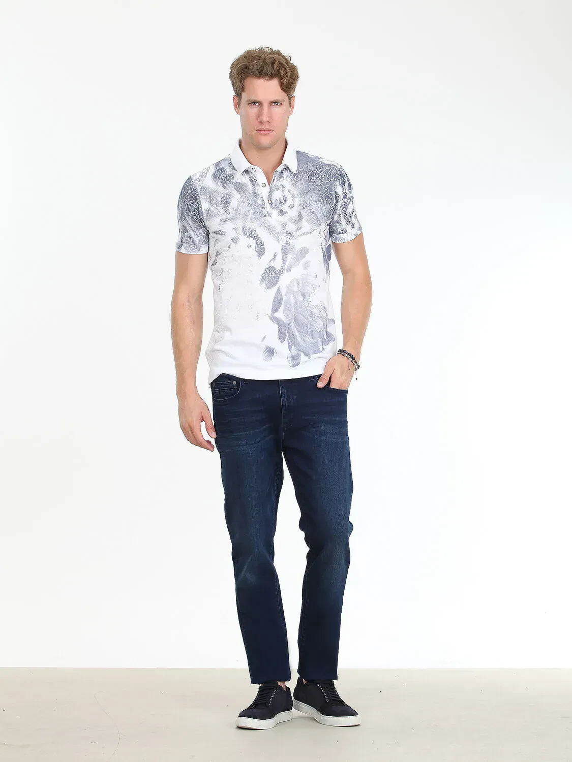 Lacivert %100 Pamuk T-Shirt - 2