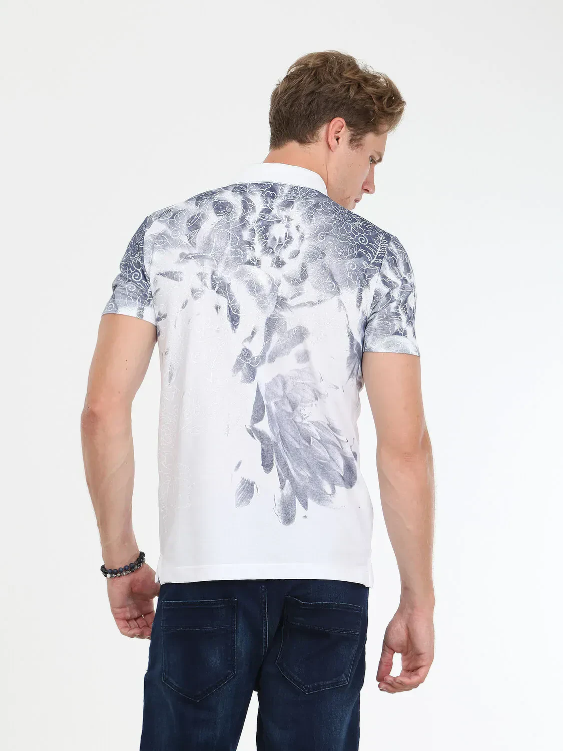 Lacivert %100 Pamuk T-Shirt - 4