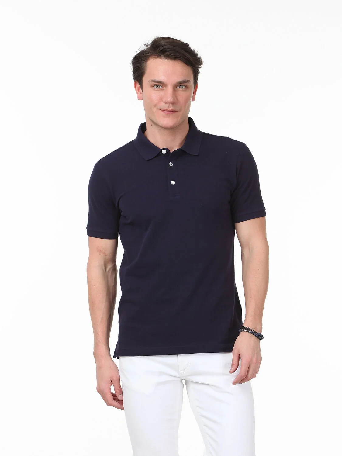 Lacivert %100 Pamuk T-Shirt - 1