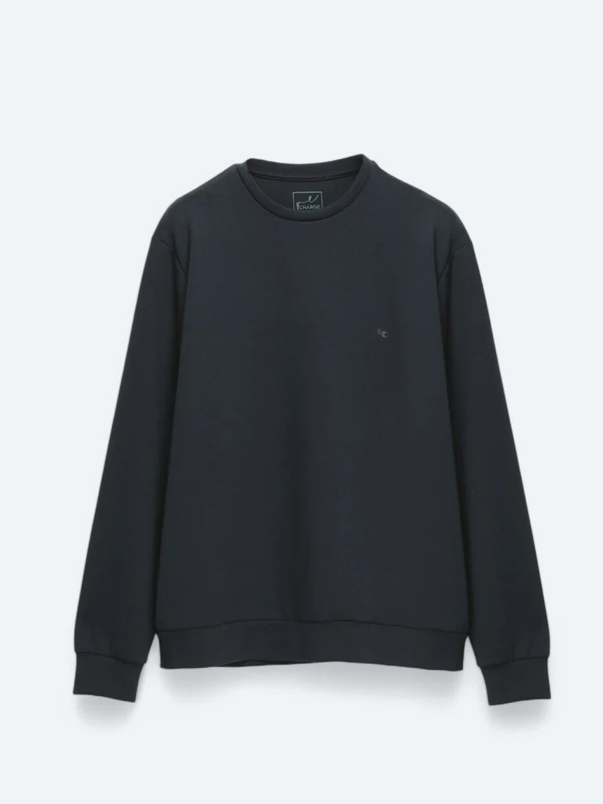Lacivert Bisiklet Yaka Sweatshırt - 6
