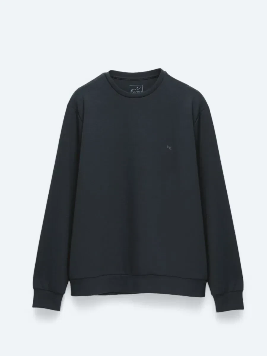 Lacivert Bisiklet Yaka Sweatshırt - 6