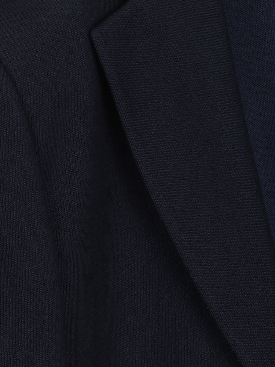 Lacivert Çizgili Modern Fit Pamuk Karışımlı Örme Takım Elbise - 10