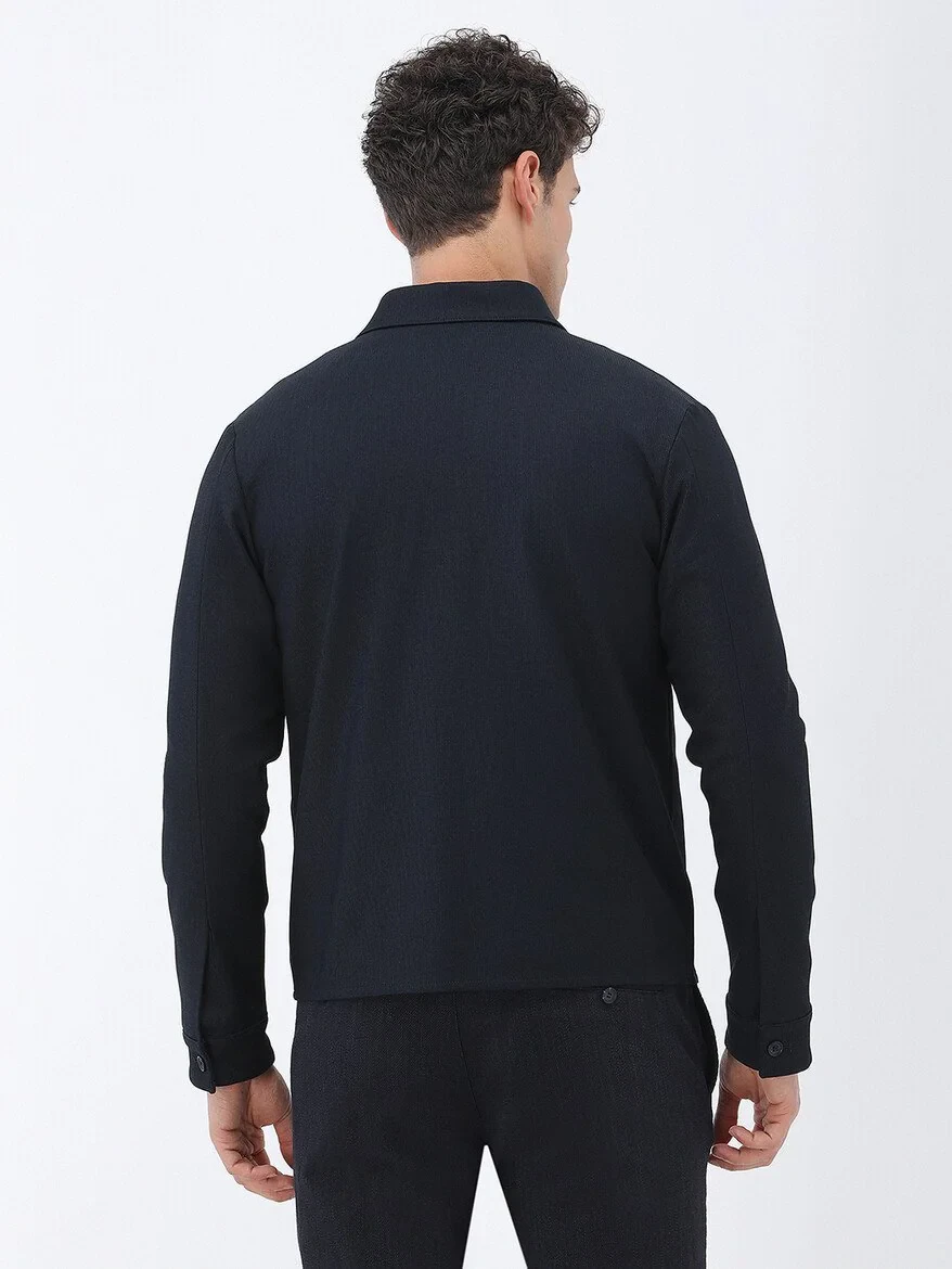 Lacivert Çizgili Modern Fit Pamuk Karışımlı Takım Elbise - 12
