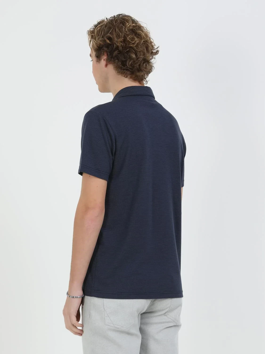 Lacivert Çizgili Polo Yaka T-Shirt - 5