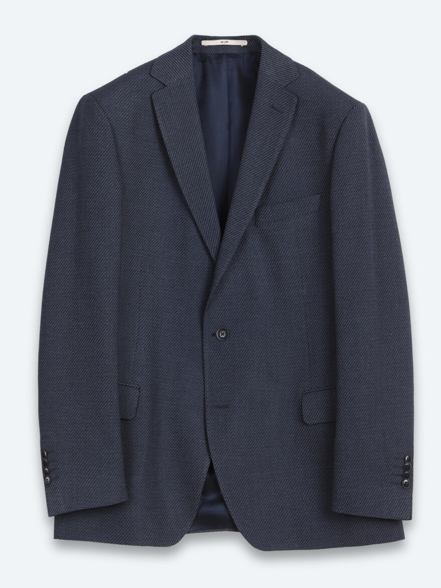 Lacivert Çizgili Regular Fit Ceket - 6