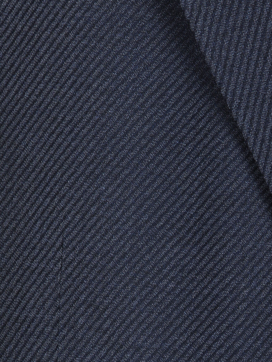 Lacivert Çizgili Regular Fit Ceket - 9