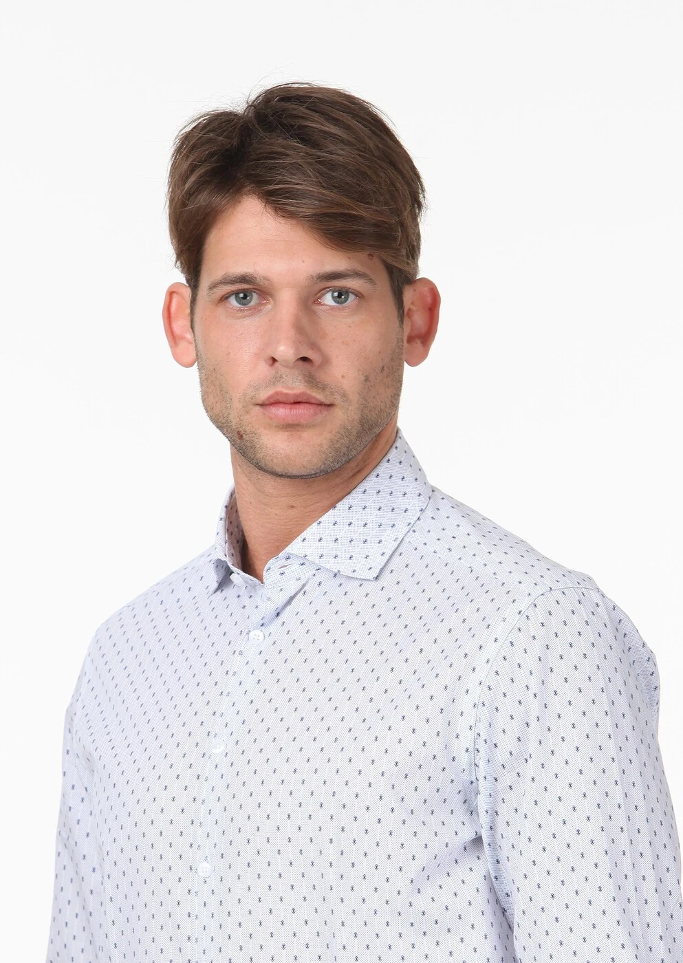 Lacivert Çizgili Regular Fit Dokuma Casual %100 Pamuk Gömlek - 2