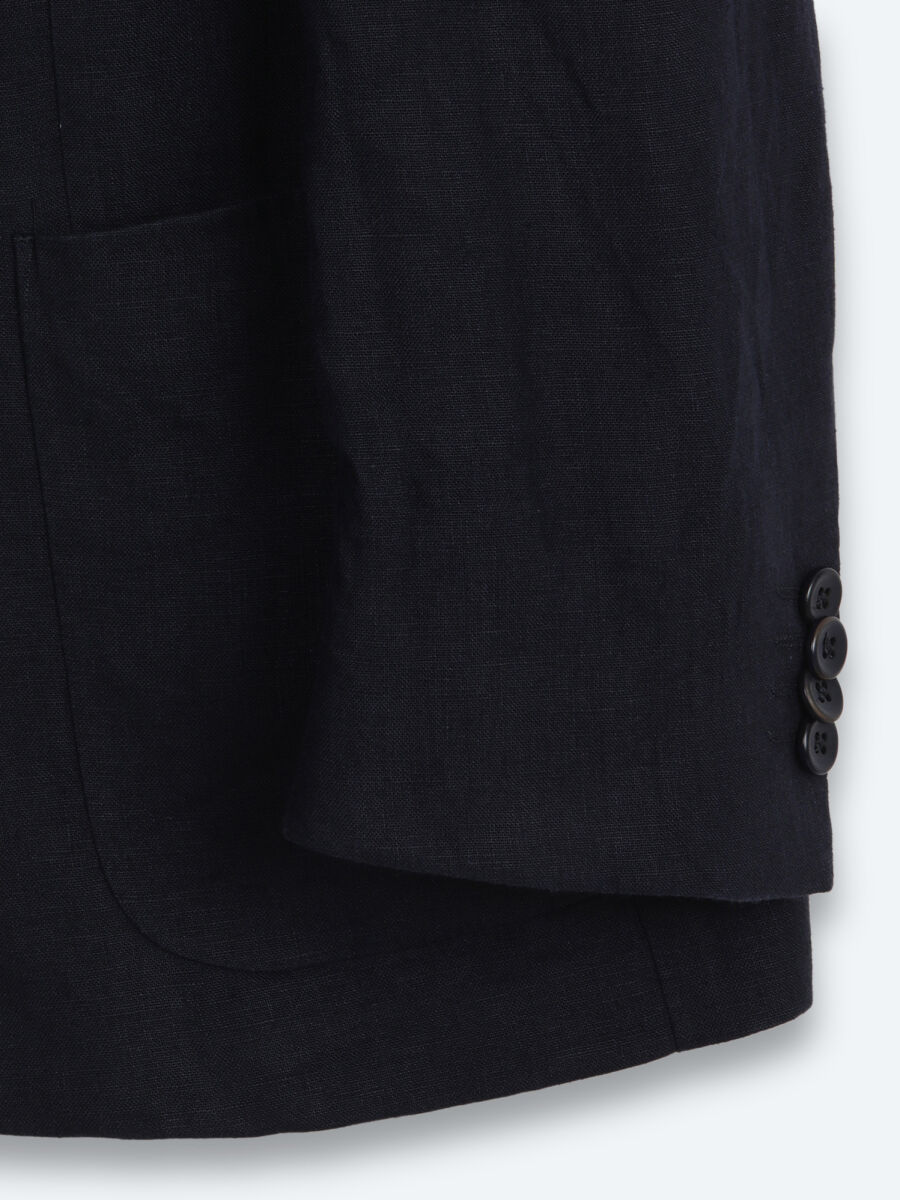 Lacivert Comfort Fit %100 Keten Takım Elbise - 9