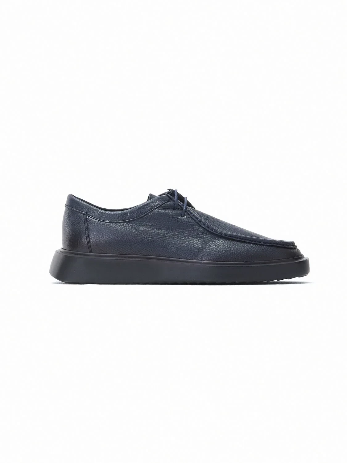 Lacivert Deri Smart Casual Ayakkabı - 1