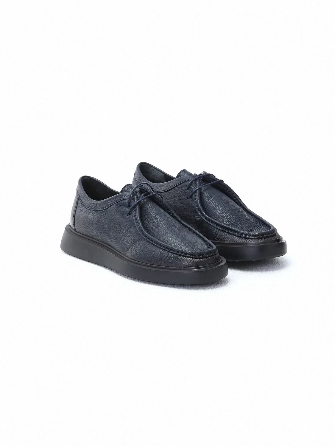 Lacivert Deri Smart Casual Ayakkabı - 2