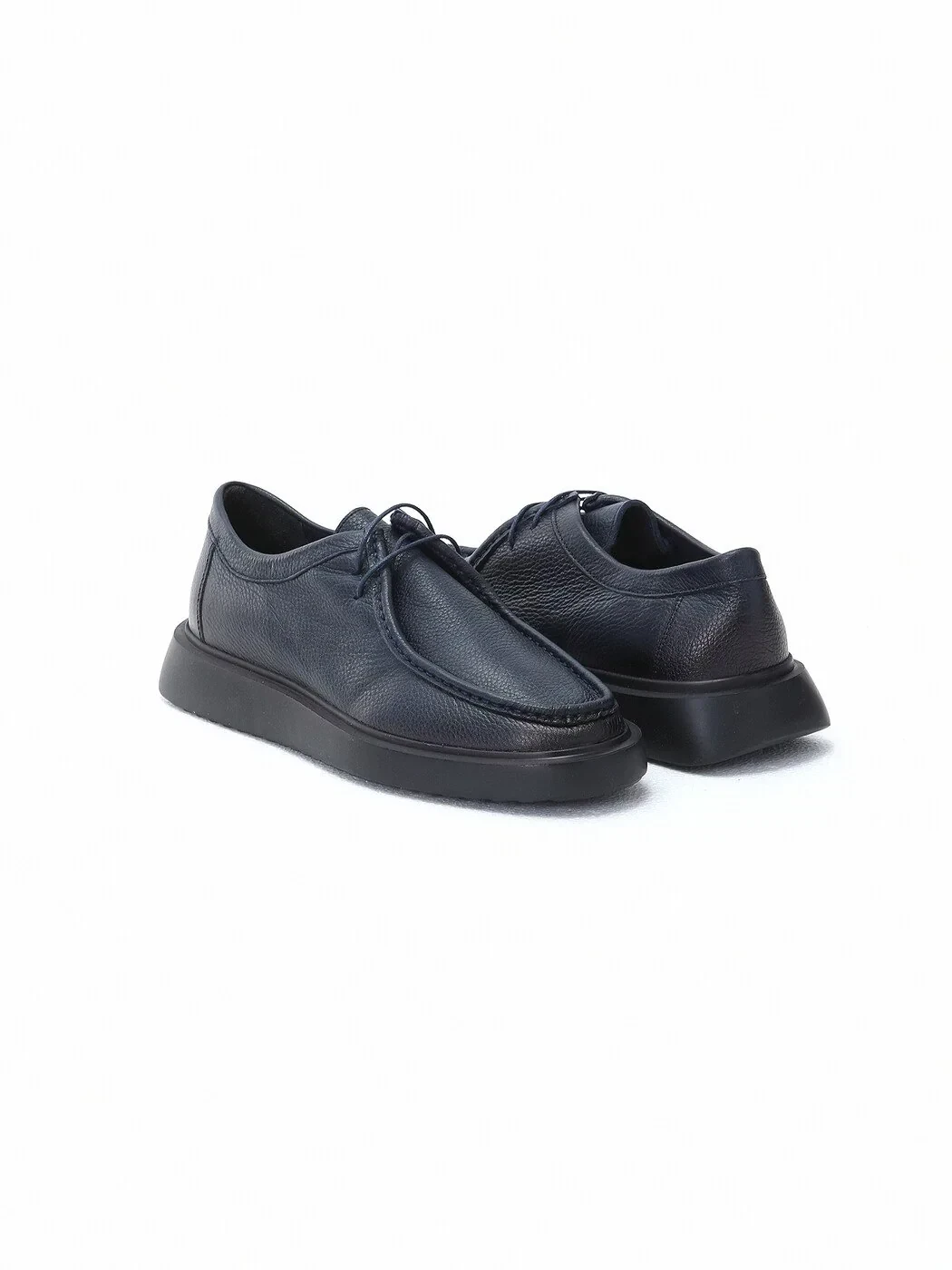 Lacivert Deri Smart Casual Ayakkabı - 3