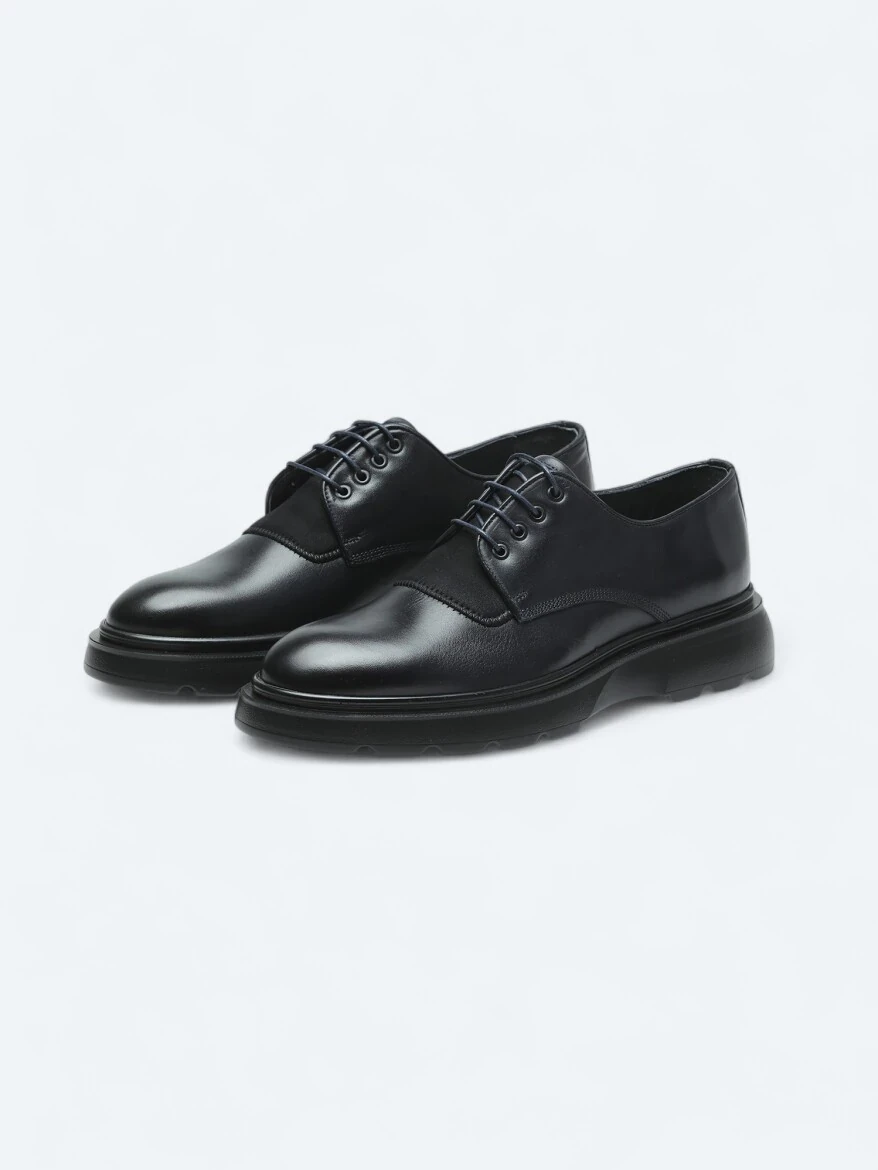Lacivert Deri Smart Casual Ayakkabı - 2