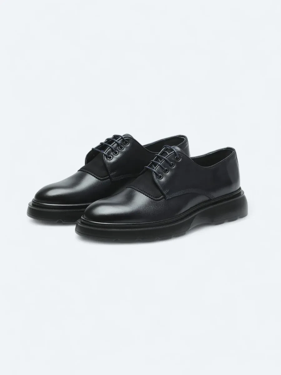 Lacivert Deri Smart Casual Ayakkabı - 2