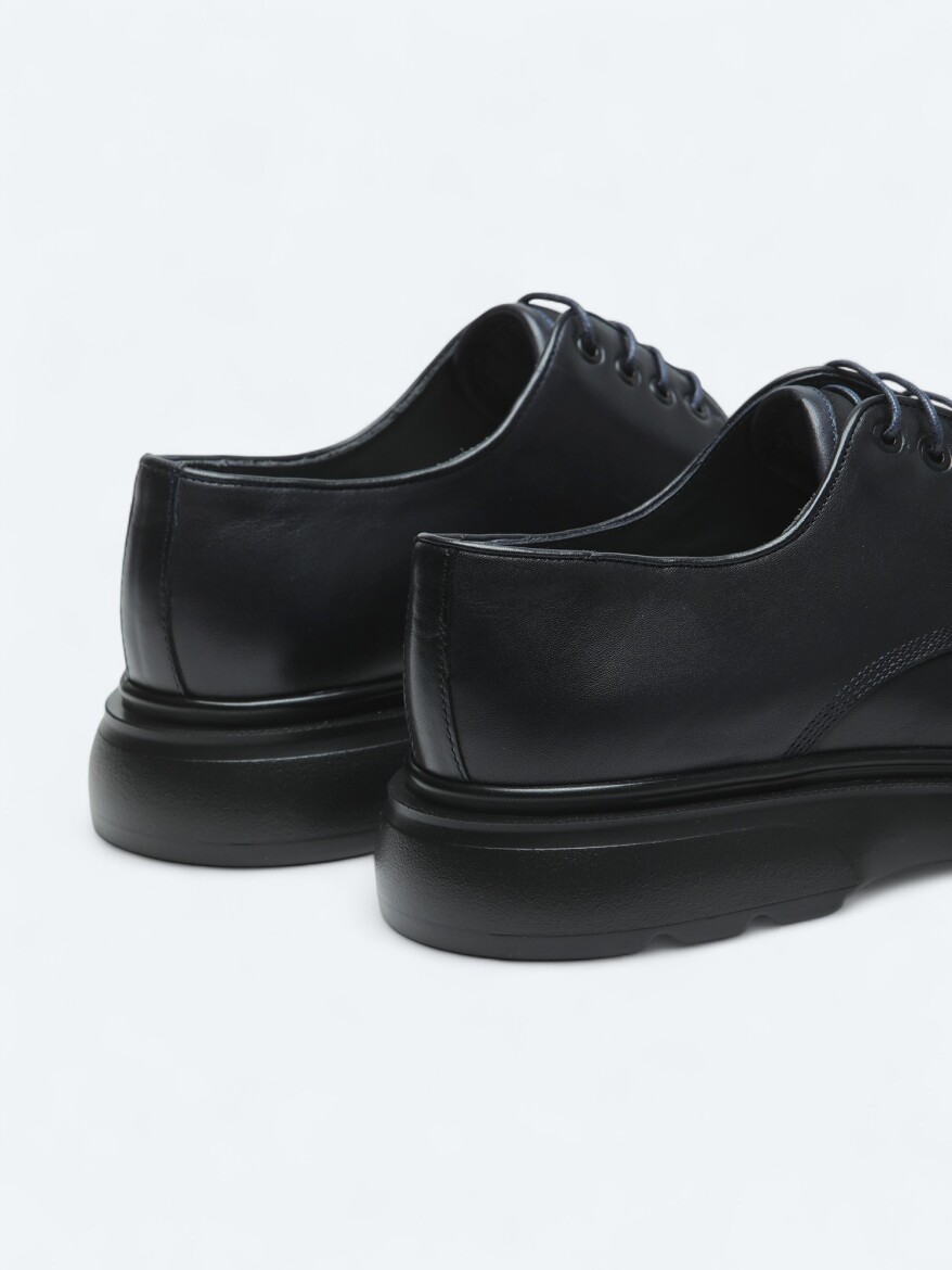 Lacivert Deri Smart Casual Ayakkabı - 5